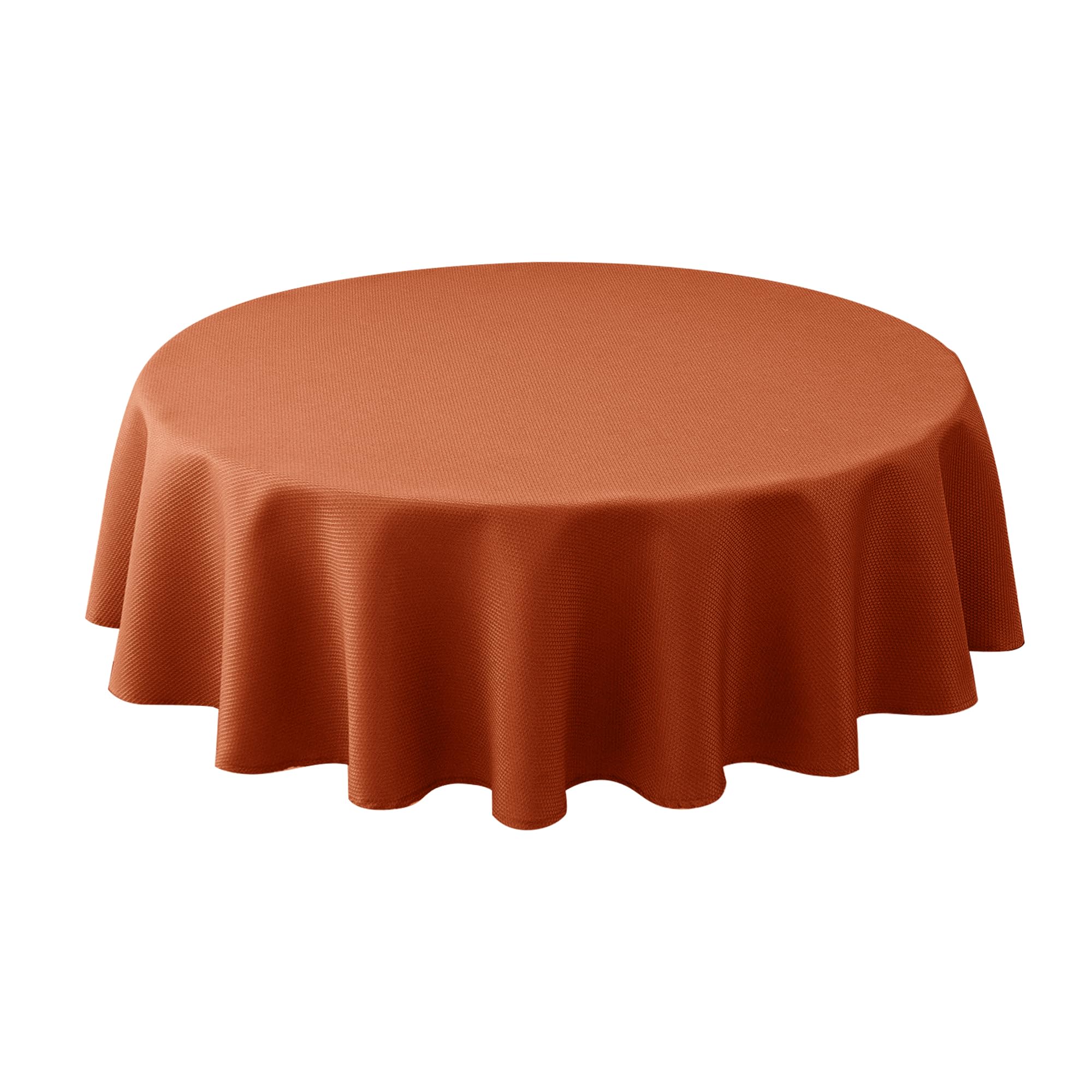 Fall Round Tablecloth 60"-Thanksgiving Autumn Fabric Textured Table Cloths | Fit