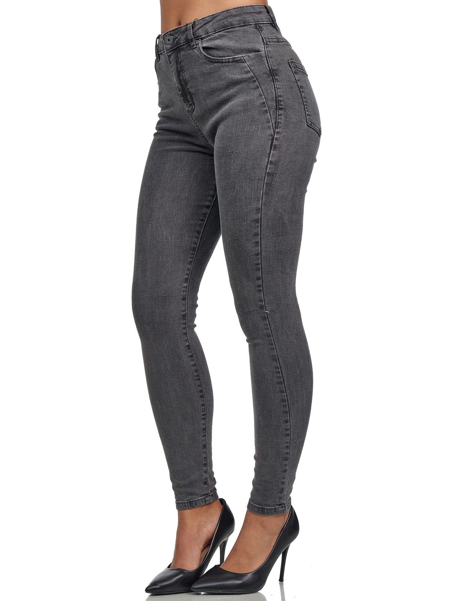 Tazzio F107 Women's High Waist Skinny Stretch Jeans