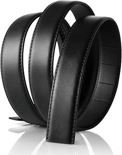 STREAM Durable Belt, Lasts About 5 Times Longer, No Holes, Genuine Leather, Men's Large Size, Golf, [3D Ratchet System Included] [Japanese Brand]