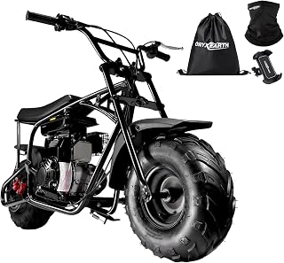BRM100 Mini Dirt Pit Bike 105cc 4-Stroke Off Road for Teens Adults 220 LBS | 3.5HP EPA-Approved Engine, Up To 30 Mph, Rear Disc Brake, 145/70-6 Knobby Fat Tires, Pull-Start, 90% Assembled, Black, Basic