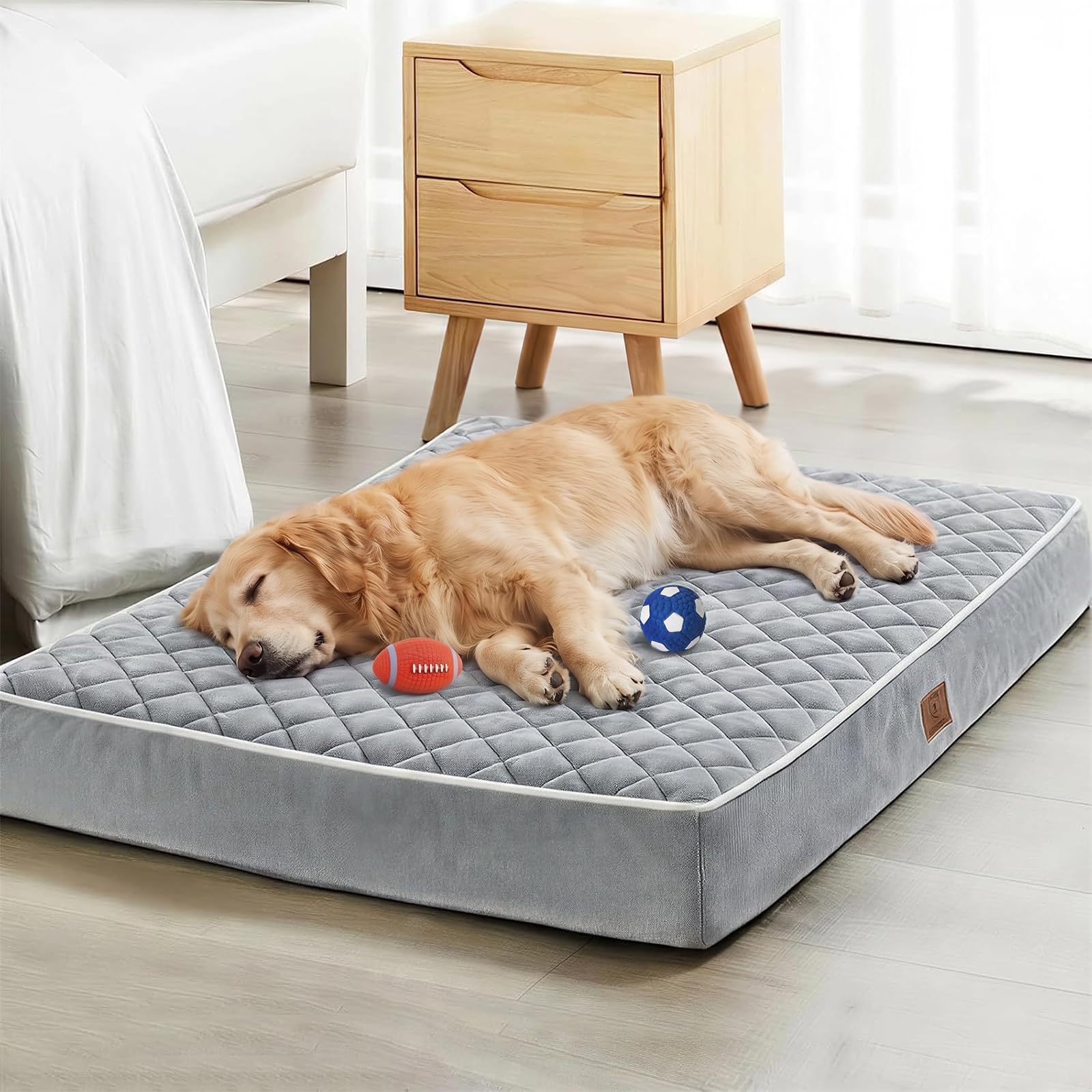 WNPETHOME Orthopedic Waterproof Extra Large Senior Dogs Bed for Comfy Sleep | XL