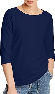 Hanes Women's Raglan Sleeve Stretch Cotton T-Shirt