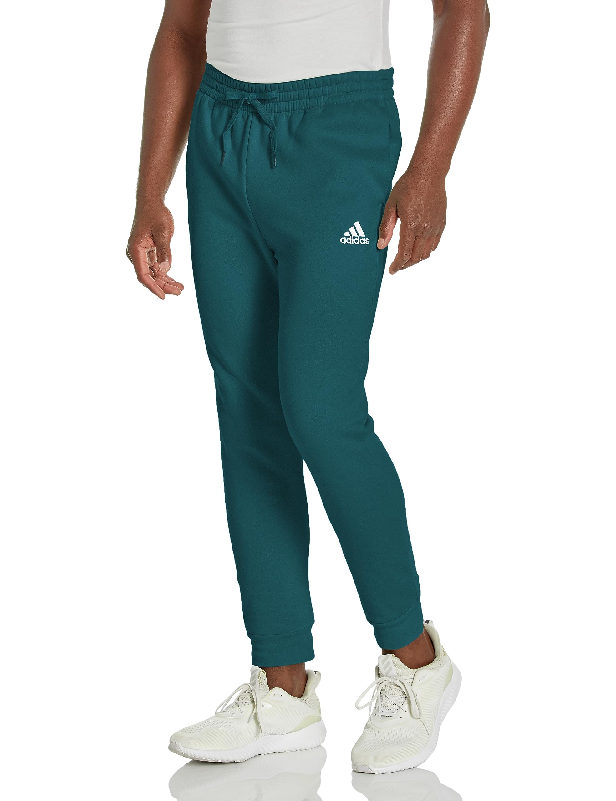 adidas Men's Essentials Fleece Regular Tapered Pants, Arctic Night, Small