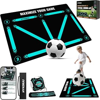 Football Training Mat with Videos for Ball Control, Dribbling and Footwork