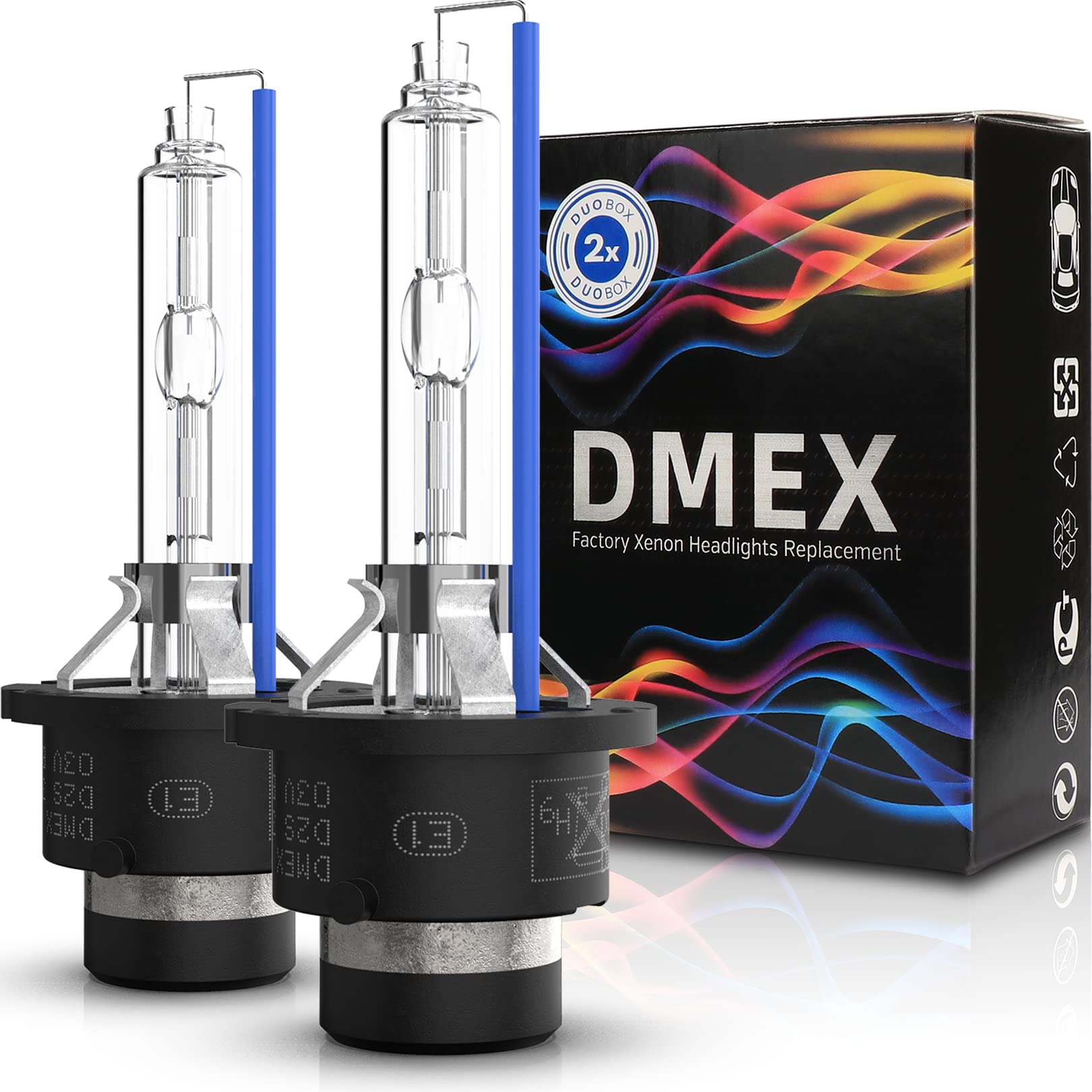 DMEX D2S HID Headlight Bulbs 6000K Cool White Xenon 35W 85122 66240 66040 66240C