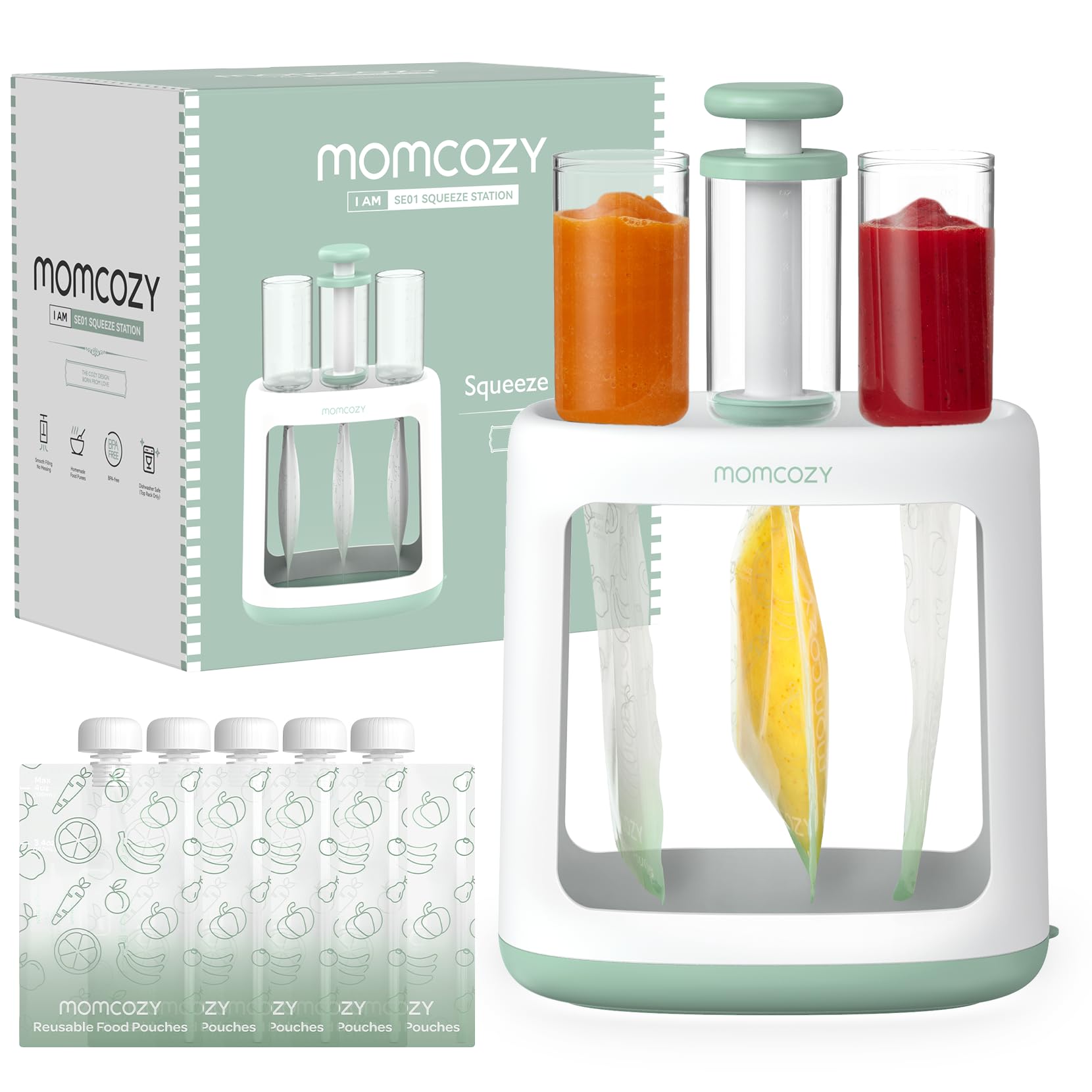 Momcozy Squeeze Station, Baby Food Maker, Pouch Filler for Baby Puree | Pouch Fi