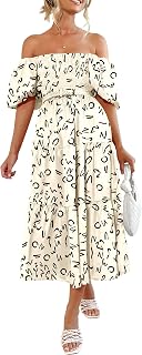 PRETTYGARDEN レディース スモックミディウェディングゲストドレス