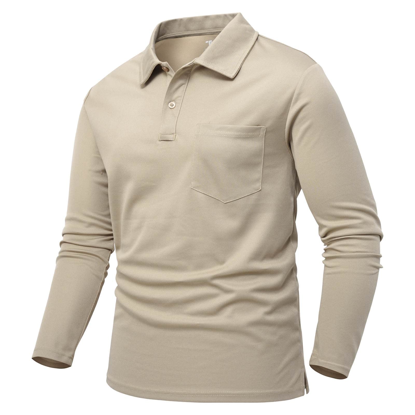 JHMORP Men's Polo Shirts Long Sleeve Quick Dry Outdoor Sport Tennis Running Golf