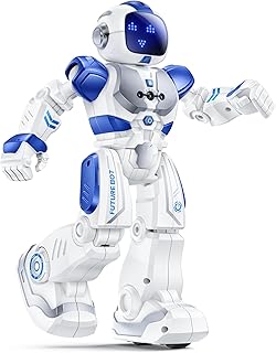 Ruko 6088 Robot Toys for Kids, Programmable, Gesture Sensing Remote Control | Interactive LED Face, App Control, Dancing Singing Rechargeable Smart Robot, Birthday Gift for Age 3-6 Year Old Boys, Blue