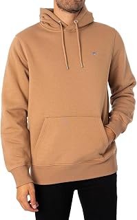 GANT Men's Hooded Sweatshirt Pullover Normal, Black