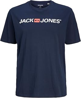 Jack & Jones Maglietta da Uomo, Taglie Forti, con Logo