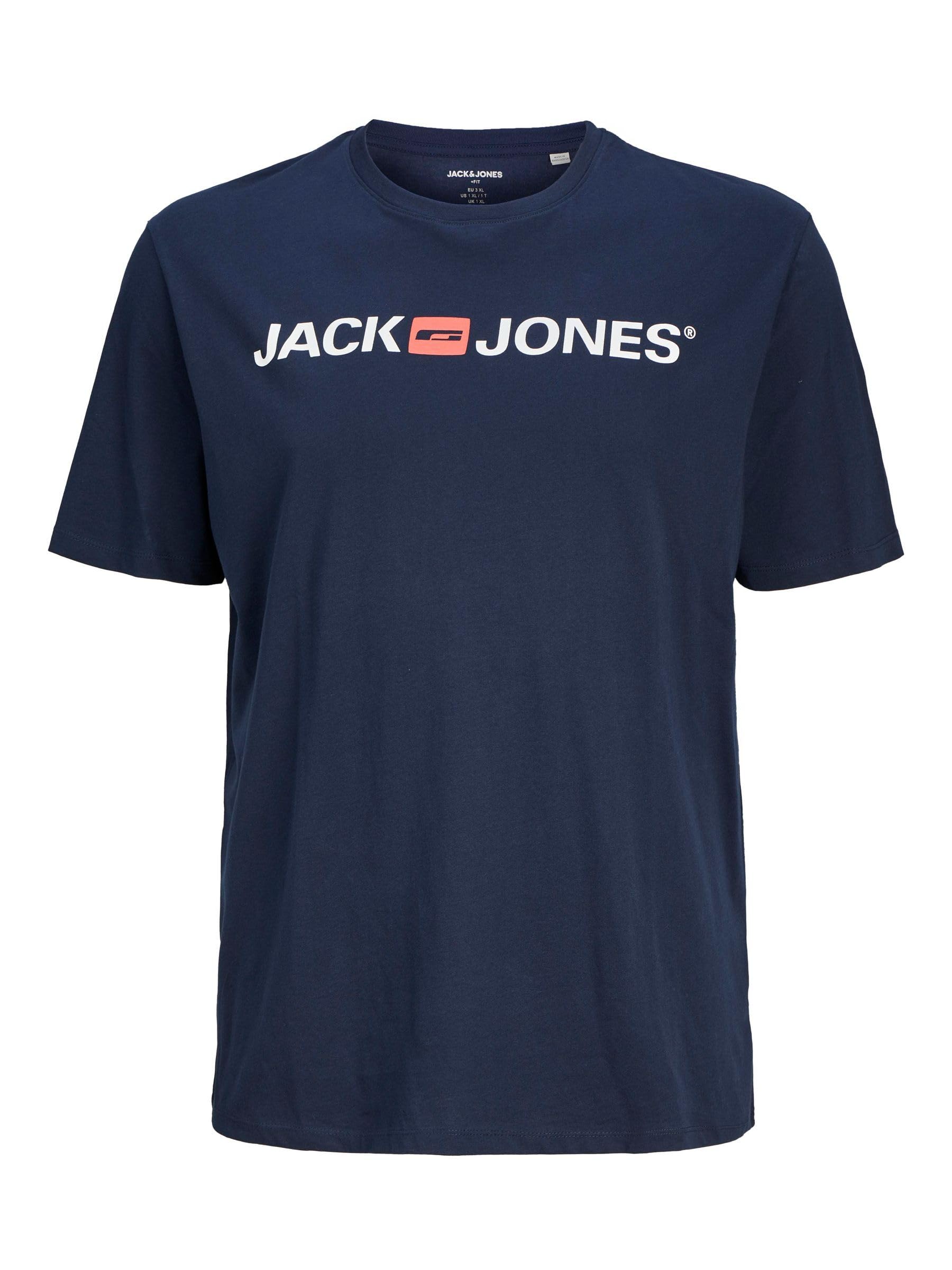 Jack & Jones Maglietta da Uomo, Taglie Forti, con Logo