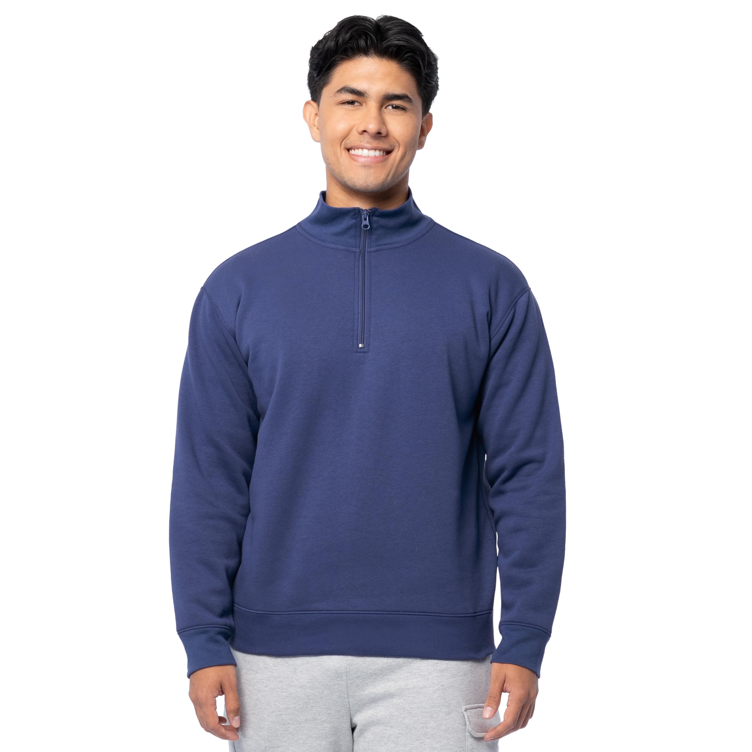 Fruit of the Loom mens Fleece Quarter-zip Pullover Sweatshirt