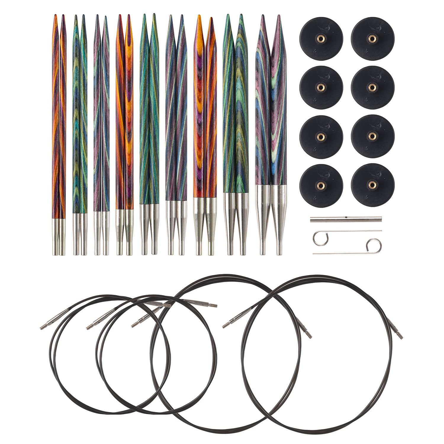 Knit Picks Mosaic Wood Interchangeable Knitting Needles Set - US 4-11 | 9 sizes 