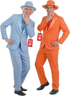 Fun Shack, Orange Tuxedo Suit Costume, Halloween Costumes for Men | Jacket with an Attached Ruffled Shirt Insert, Matching Pants Included, Perfect for Halloween, Great for Dress-Up