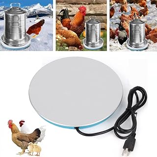 BuerKeo Poultry Waterer Heated Base, Chicken Water Heater for Winter Pet Metal Base,125W Electric Safe Drinking Fountain Coop Accessories Feeder