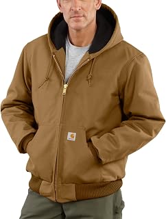 Carhartt J140 Loose Fit Firm Duck Insulated Flannel-Lined Active Jac Jacket Men (Pack of 1)