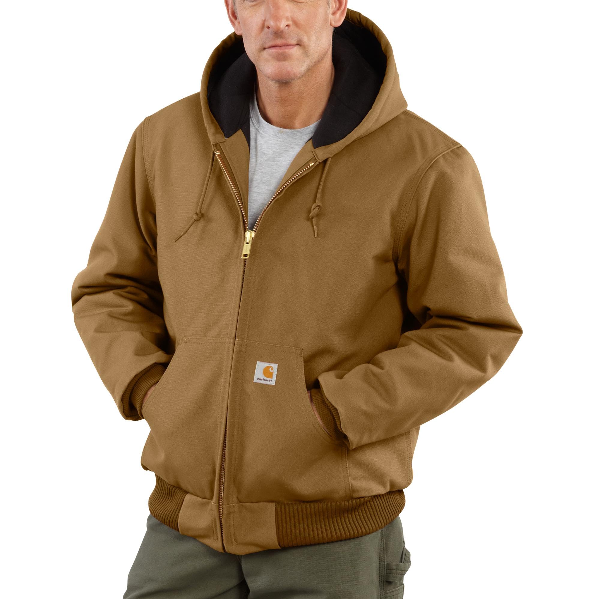 Carhartt J140 Loose Fit Firm Duck Insulated Flannel-Lined Active Jac Jacket Men 