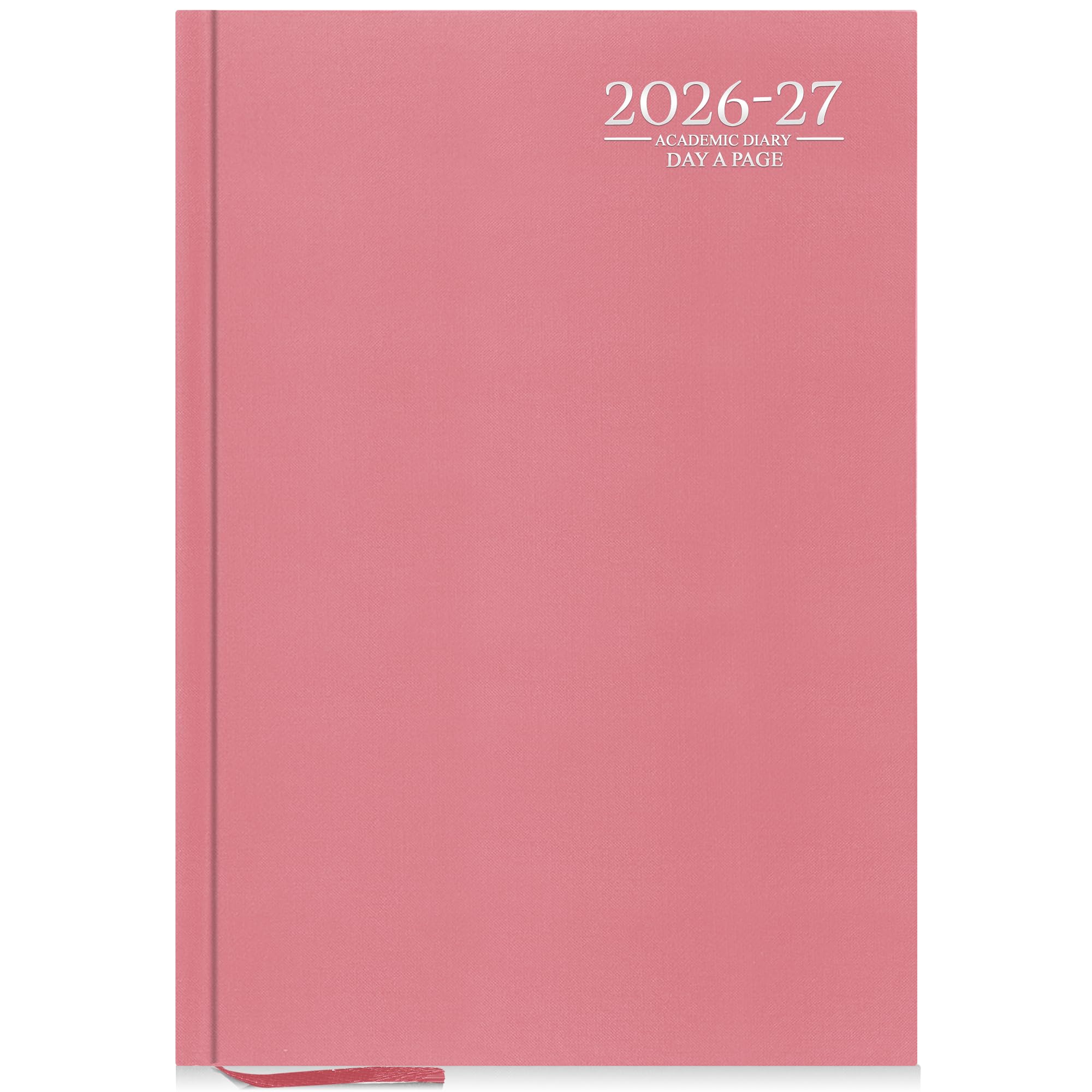 G4GADGET 2026-2027 Academic Diary A5 Day A Page Pink Hardback – August 2026 to J