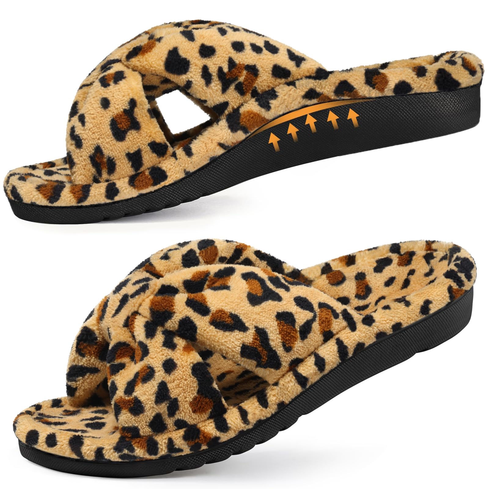 Litfun Women's Orthopedic Arch Support Slippers for Plantar Fasciitis