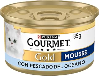 GOURMET Gold Mousse Adult Wet Cat Food, Ocean Fish Mousse, 3 oz Cans Pack of 24
