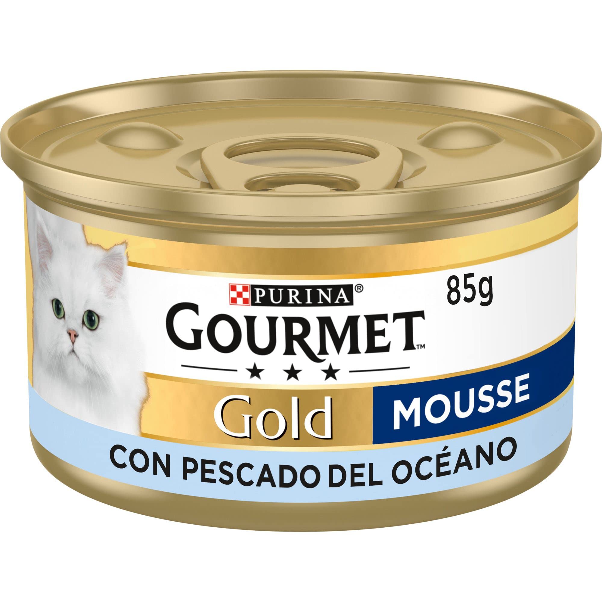 GOURMET Gold Mousse Adult Wet Cat Food, Ocean Fish Mousse, 3 oz Cans Pack of 24