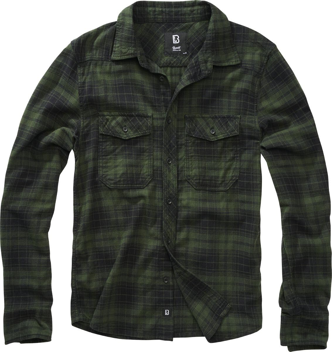 Brandit Plaid Shirt Men Cotton Shirt