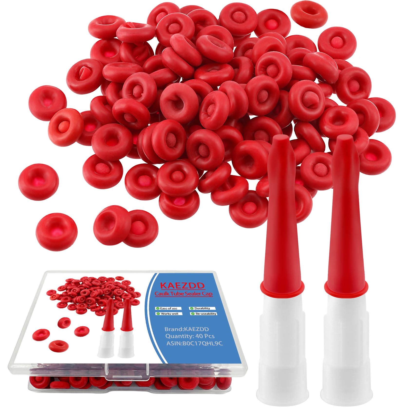 KAEZDD 40 Pcs Caulk Tube Sealer Caps Caulk Saver Finishing Tool Tube Covers | Re