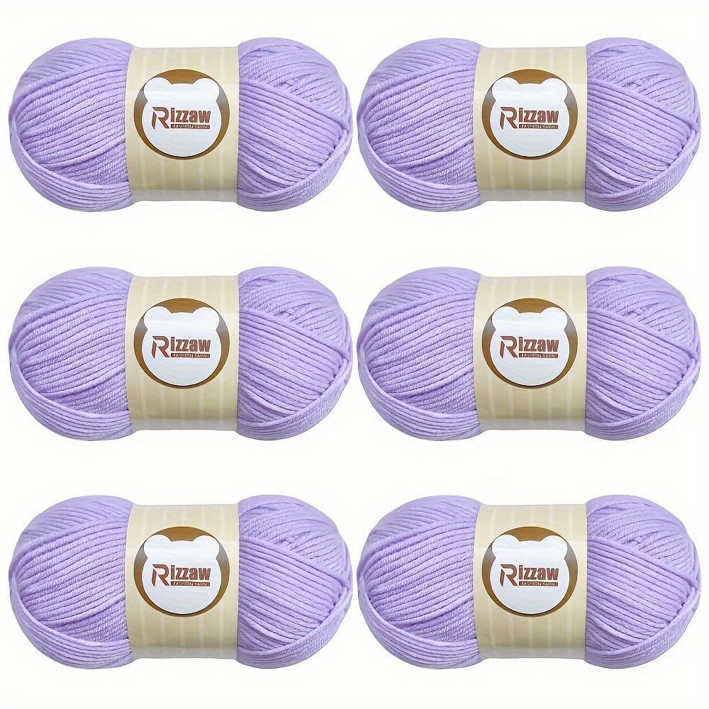 Set of 2 50 g Wool Soft Balls for Beginners Wool for Clothes and Blankets Croche