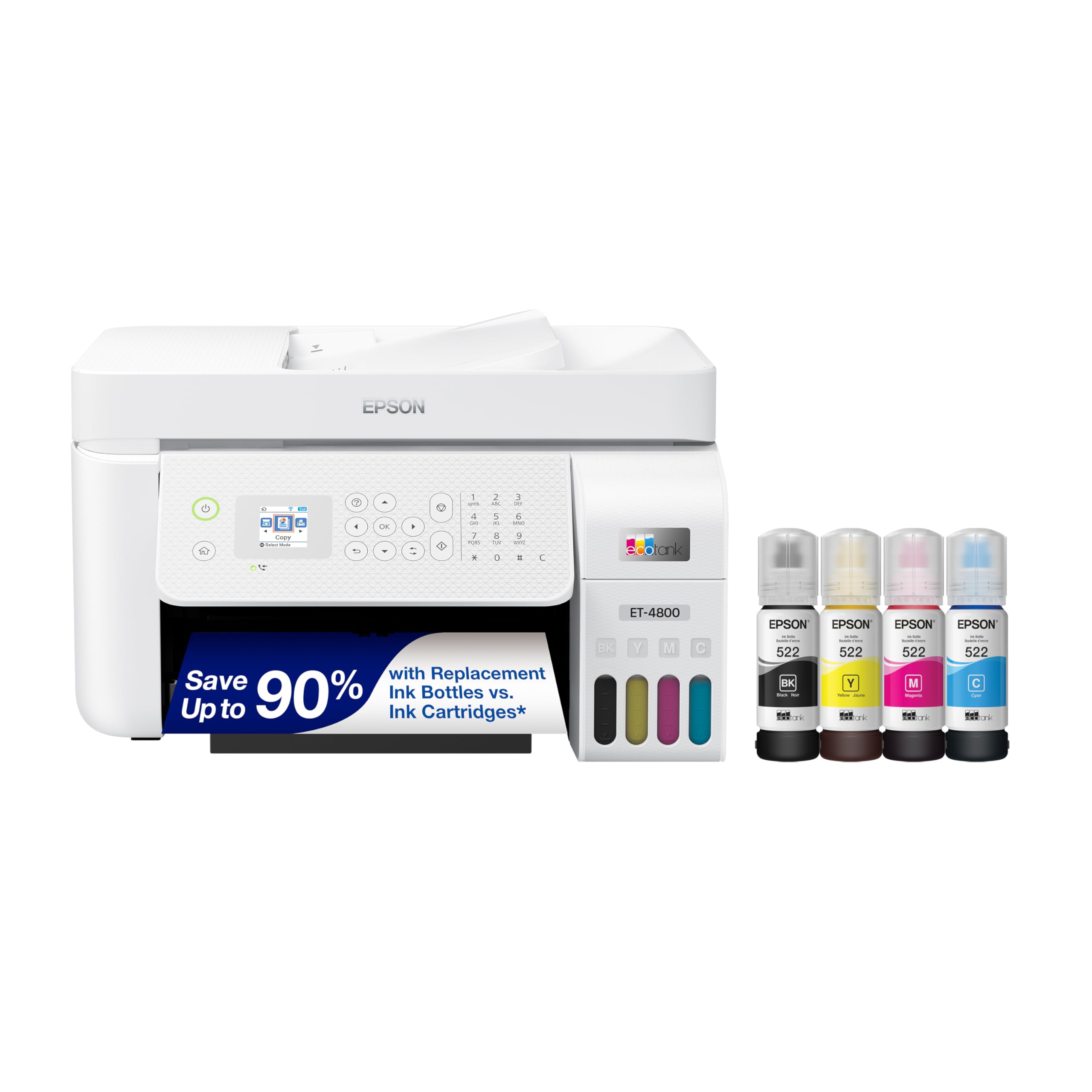 Epson EcoTank ET-4800 Wireless Color All-in-One Supertank Printer | Cartridge-fr