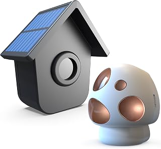 HTZSAFE Solar Driveway Alarm 1/2 Mile Long Range - 1 Receiver + 1 Sensor | Outdoor Weatherproof Wireless Motion Sensor&Detector- Portable Receiver Has Long Last Backup Battery- DIY Security System
