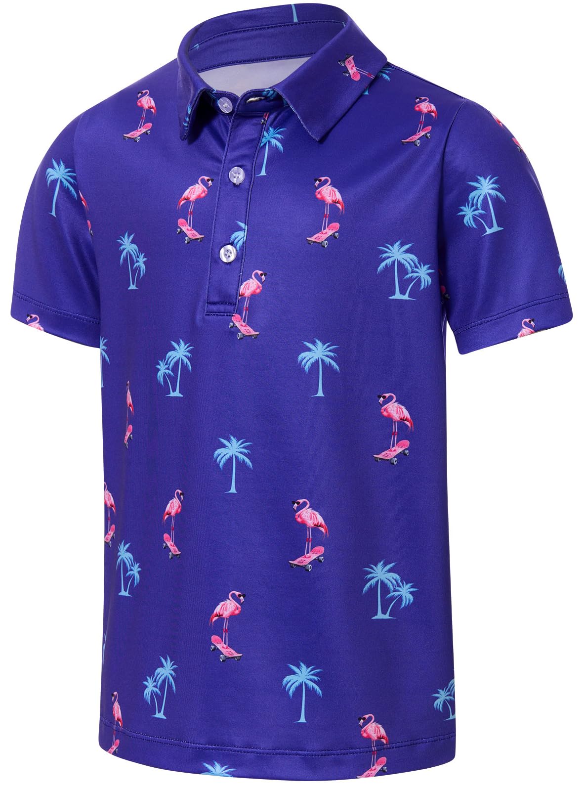 RAISEVERN Boys Golf Polo Shirt 5-14 Years Short Sleeve