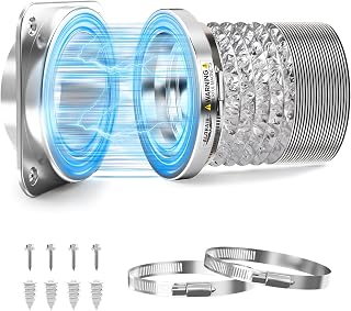 ALORAIR Magnetic Dryer Vent Connector Kit, 4-Inch Quick Connect, DV180 | Airtight Seal, Flexible Aluminum Dryer Vent Hose, Space-Saving Wall Adapter for Tight Spaces, Easy Lint Cleaning
