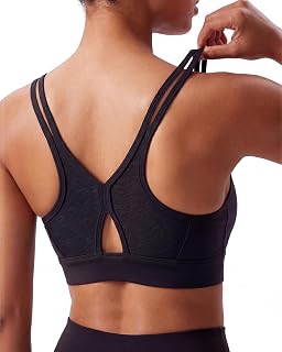 Yvette Lightweight Sports Bra Cloud Series Sports Bra for Women Low Impact Sports Spaghetti Strap Thin Mesh Splicing Style