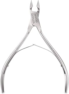 Jestilo Professional Cuticle Nippers, Scissors, Cutters, Removers, Stainless Steel Best Nail Care Tool for Manicure and Pedicure (Silver)