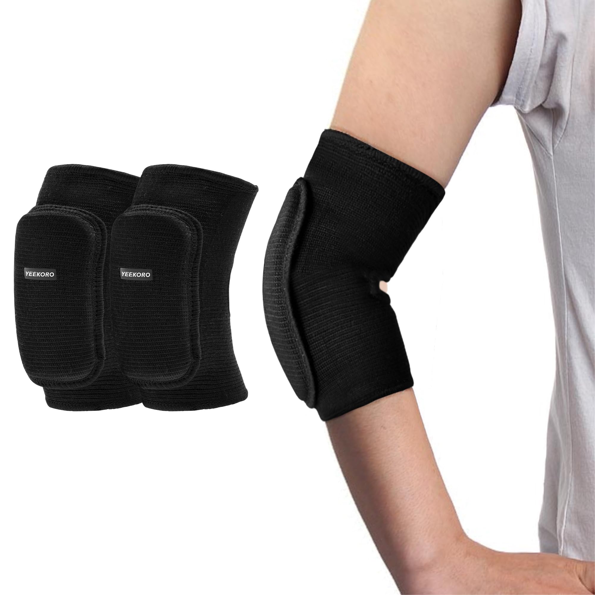 YEEKORO Kids Elbow Pads, Breathable Elbow Protector for Boys Girls | Kids Crashp