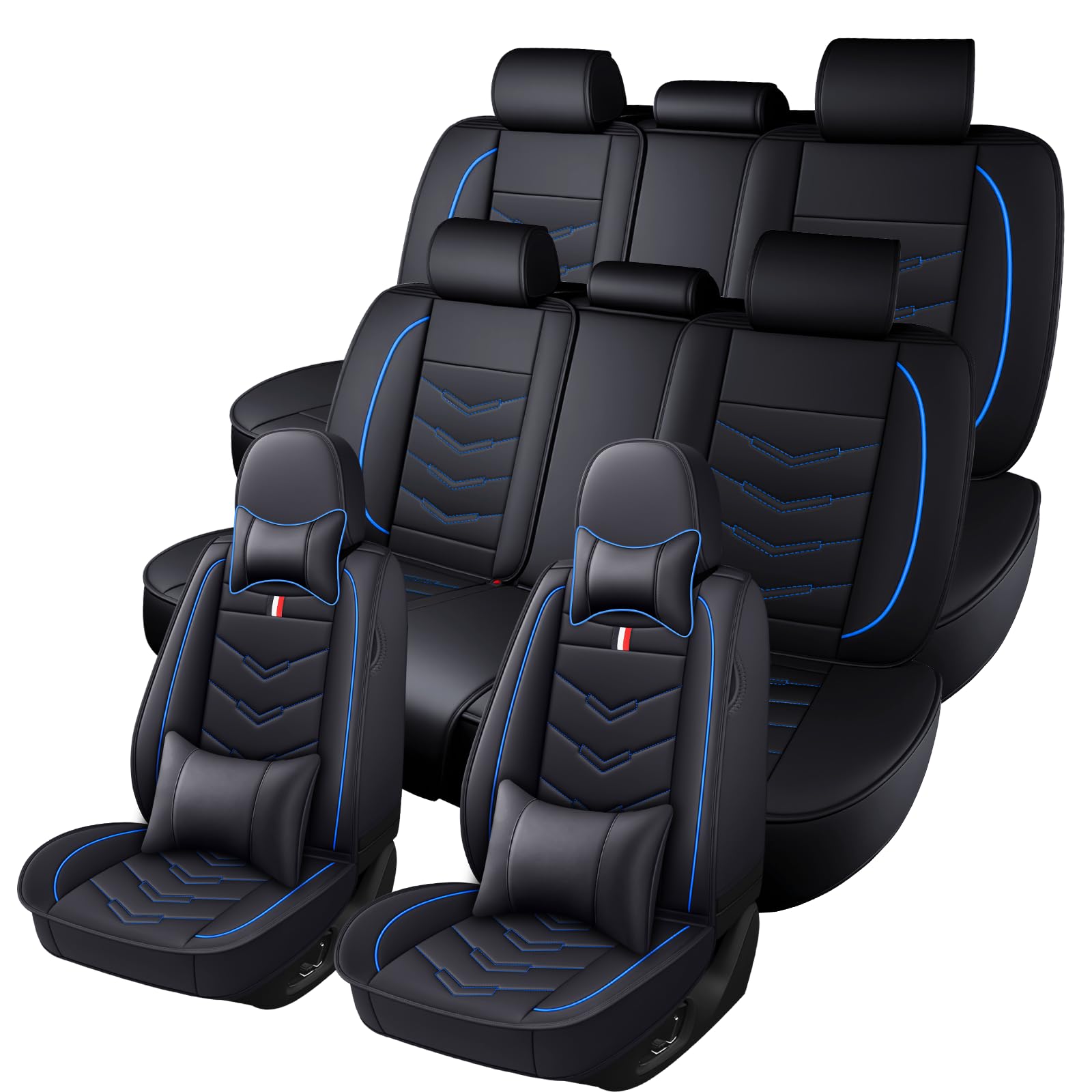 Car Seat Covers 8 Seats for Toyota Highlander Hybrid 2006-2025,Premium Nappa Lea