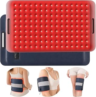 Red Light Mat Belt for Body, Ultra-Comfortable 17.32" x 9.8" Wrap with 135 Triple-Chip LEDs, 660nm Red & 850nm Near-Infrared Light for Waist and Back