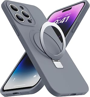 SKYLMW Case for iPhone 14 Pro Max with Stand,6.7" Gray