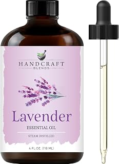 Handcraft Blends Lavender Essential Oil - Huge 118 ml | Steam Distilled, Premium Grade for Diffuser, Aromatherapy, Skin, Massage, Candle & Soap Making Fragrance