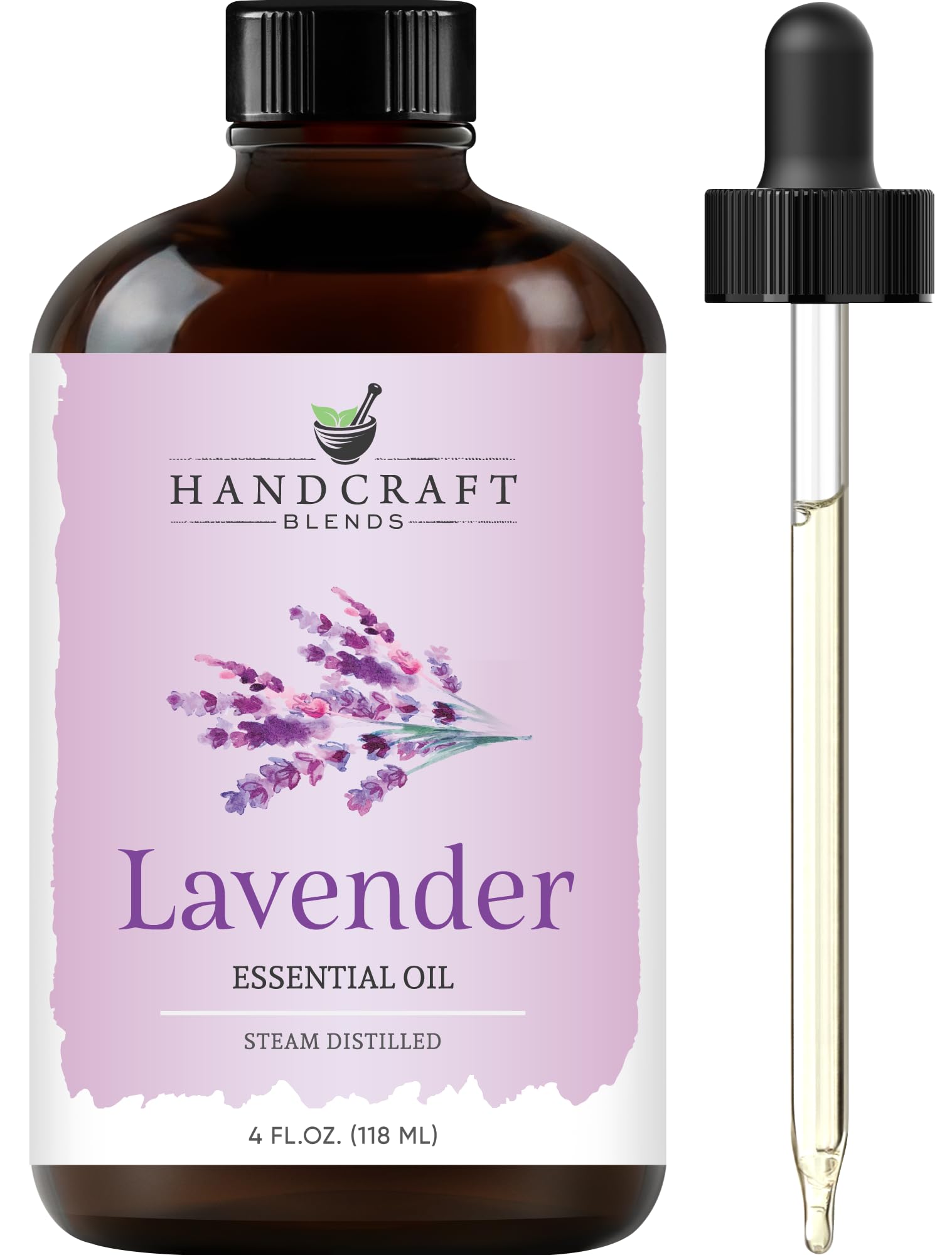 Handcraft Blends Lavender Essential Oil - Huge 118 ml | Steam Distilled, Premium