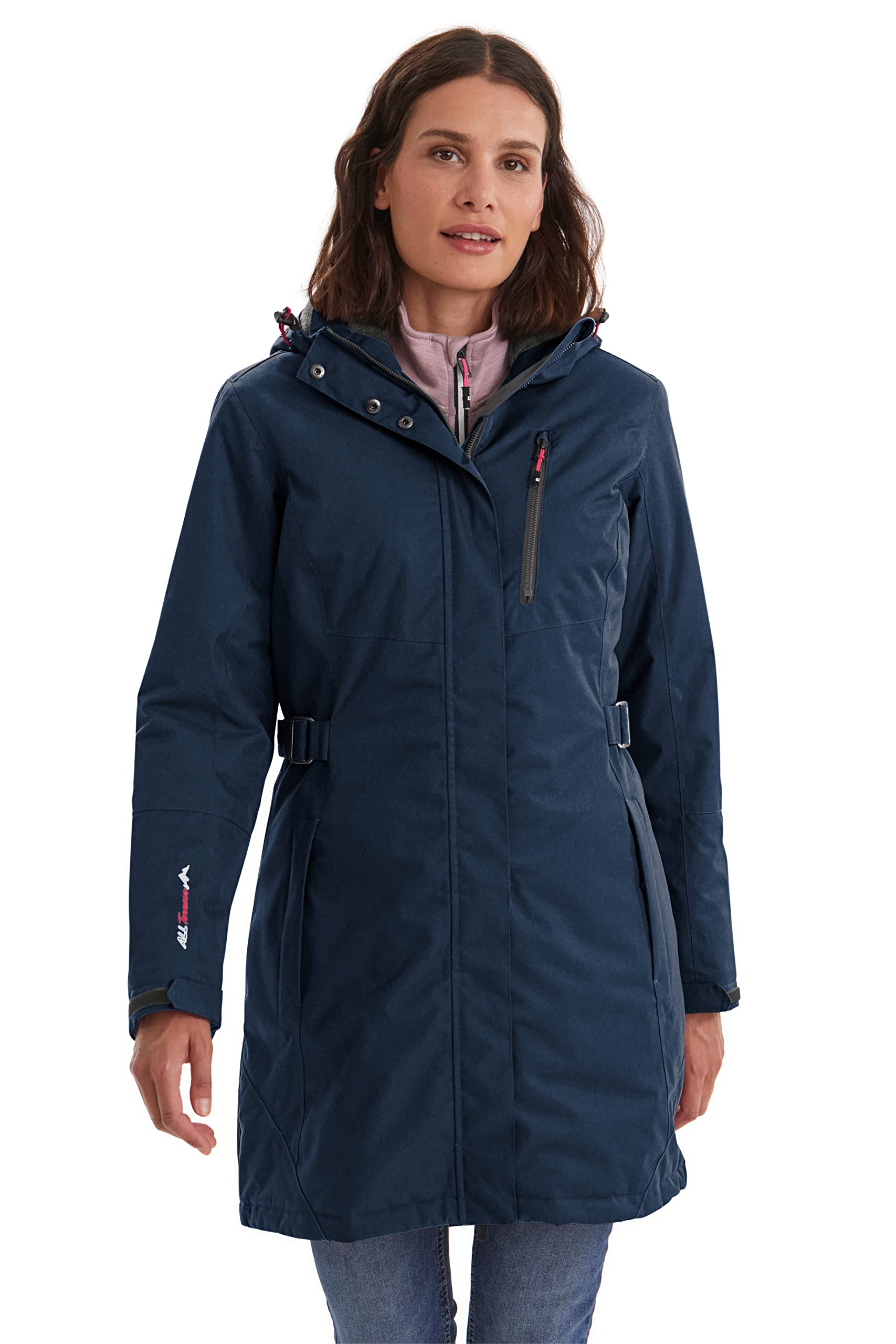 Killtec Alisi Women's Functional Parka Outdoor Parka Winter Parka with Detachabl