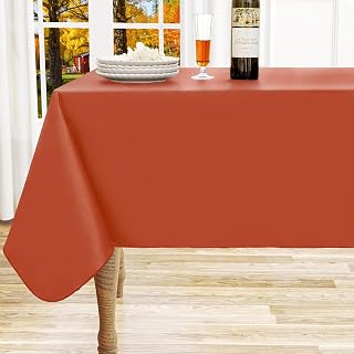 homing Waterproof Rectangular Tablecloth Rust Vinyl with Back