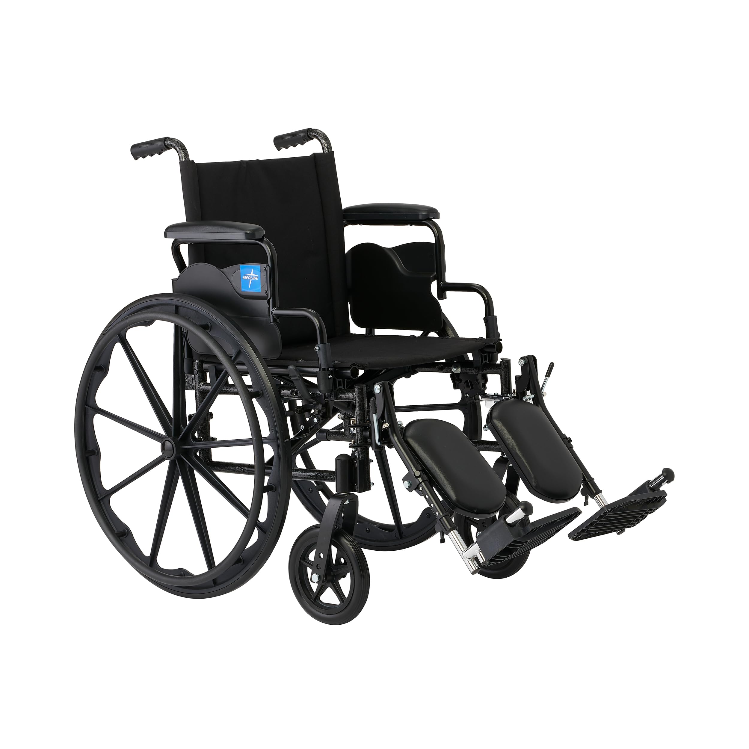 Medline Guardian K4 Wheelchair, 20" Wide, Removable Desk-Length Swing-Back Arms,