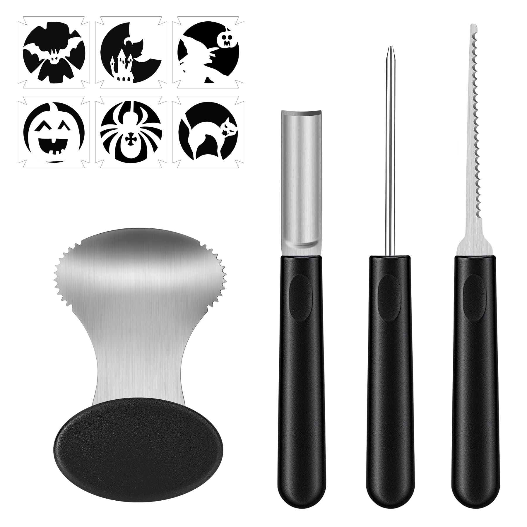 Antner Professional Pumpkin Carving Kit 4PCS Heavy-Duty Stainless Steel Pumpkin 