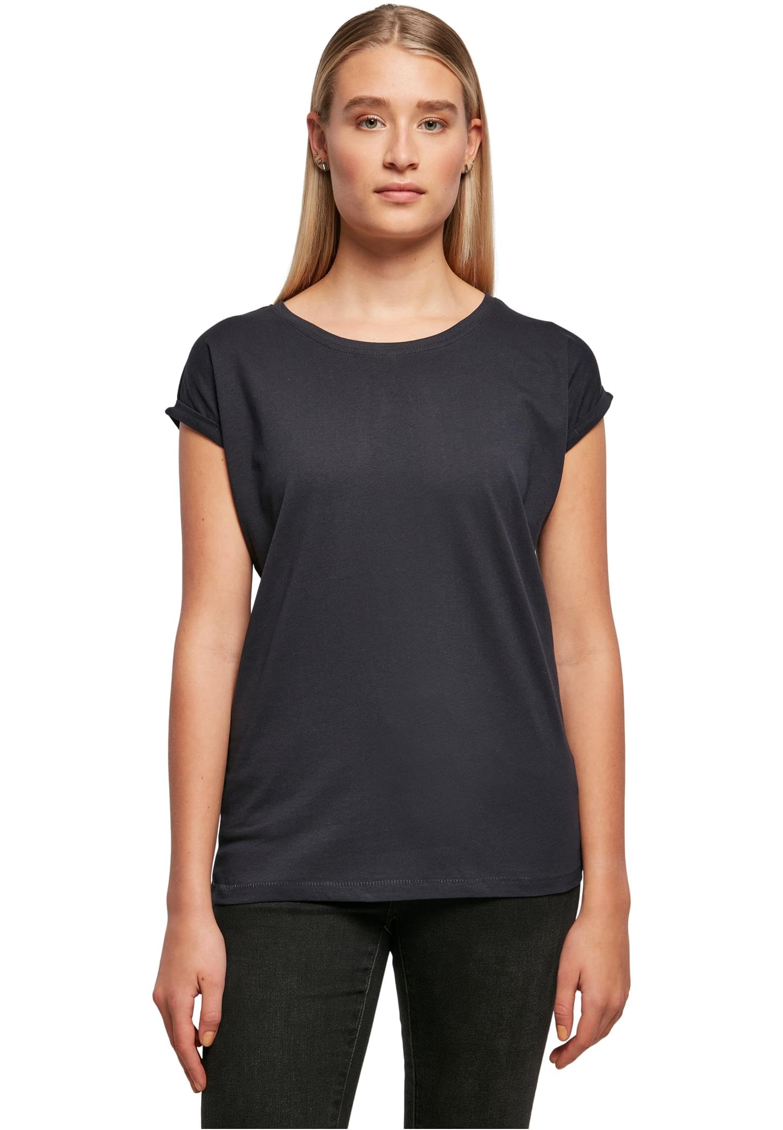 Build Your Brand Women's Ladies Extended Shoulder Tee T-Shirt