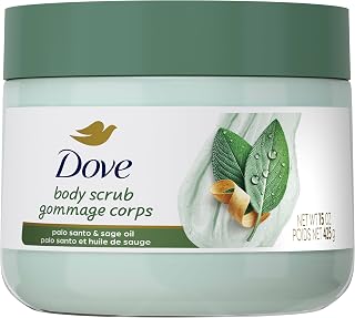 Dove Body Scrub for Exfoliated Hydrated Skin, Palo Santo & Sage Oil, 15 oz
