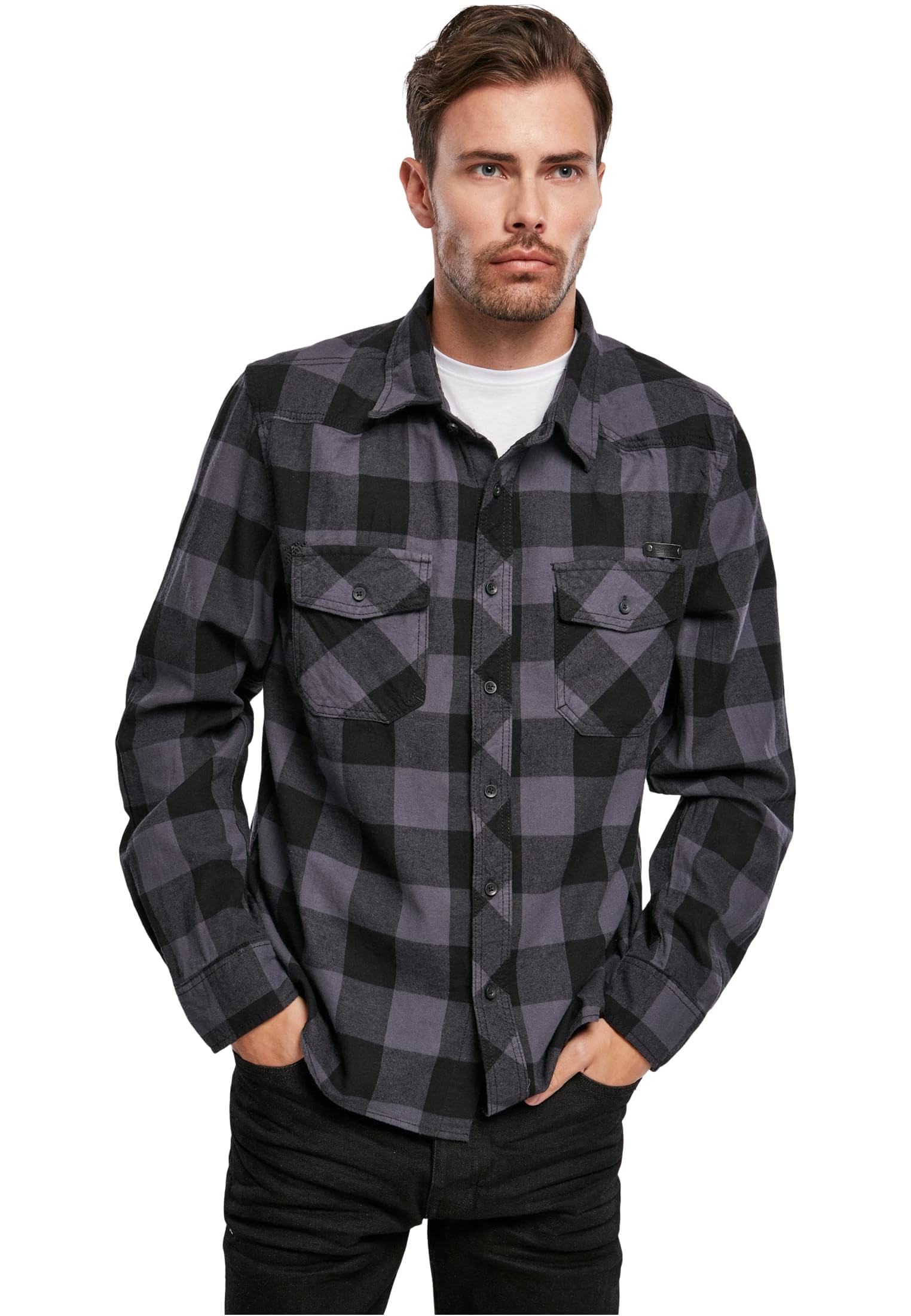 Brandit Individual Wear Men's Flannel Check Cotton Breathable Stylish Casual But