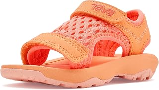 Teva Sandalia Tanza (bebé/niño pequeño/niño grande), Coral neón/papaya, 7 Toddler