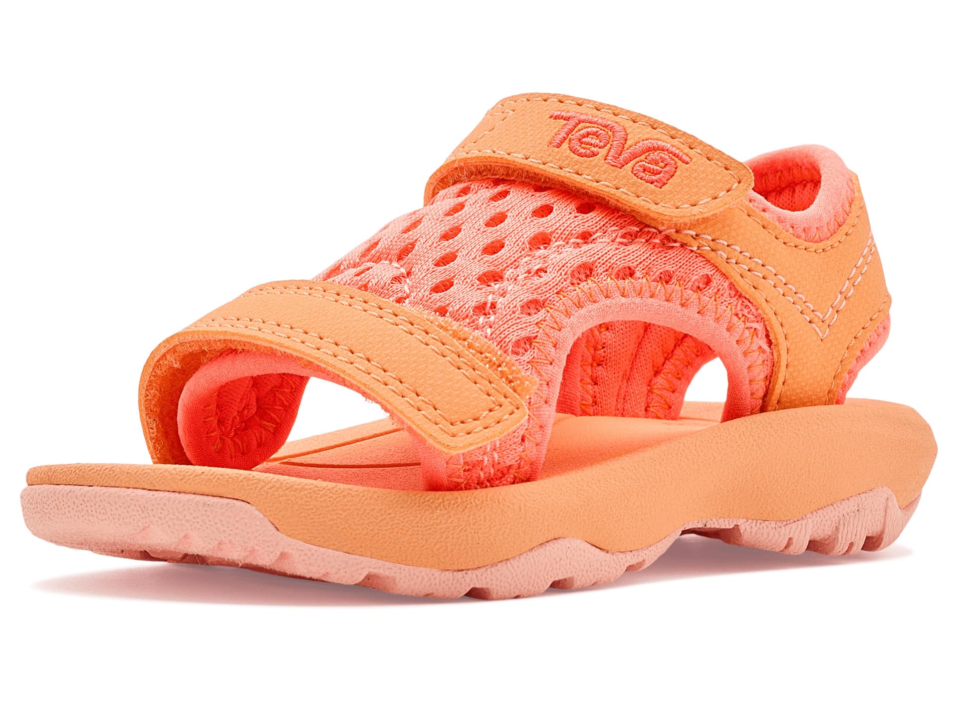 Teva Sandalia Tanza (bebé/niño pequeño/niño grande), Coral neón/papaya, 7 Toddle